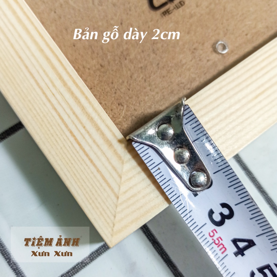 Khung ảnh để bàn, treo tường gỗ thông 10x15 13x18 20x20 20x30 a4 30x30