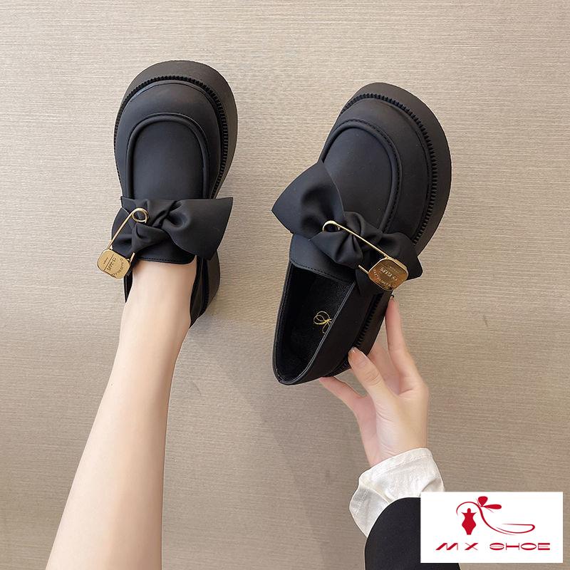 M & X ~  Giày Da Nữ Phong Cách Anh Quốc Cổ Điển Thời Trang Mới 2022