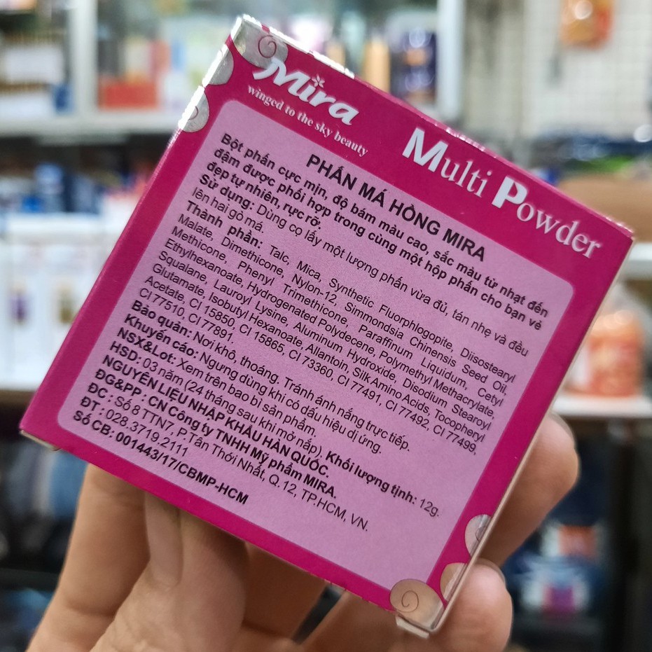 Phấn má hồng bướm Mira Multi Powder 12g