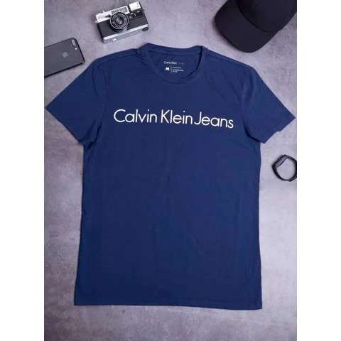 Áo thun nam Calvin Klein - Xanh cổ tròn