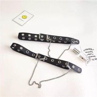 Thắt lưng nữ kèm dây xích cá tính chất liệu cao cấp