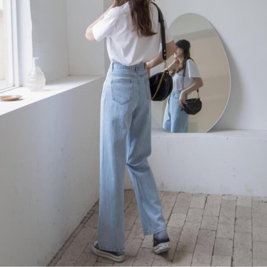 Quần Jean Nữ, Quần Baggy Nữ, ống suông rộng, unisex - Ulzzang Hàn Quốc - NS-01