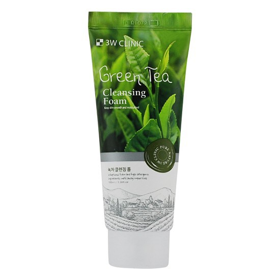 Sữa rửa mặt trà xanh làm sạch da ngăn ngừa mụn 3W Clinic Green Tea Foam Cleansing 100ml _ 3W Clinic Chính Hãng | BigBuy360 - bigbuy360.vn