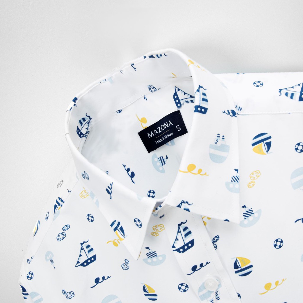 [CHÍNH HÃNG] Áo sơ mi ngắn tay👘 áo sơ mi nam đẹp vải mát hoạ tiết sang trọng màu trắng| BASICHOUSE | BigBuy360 - bigbuy360.vn