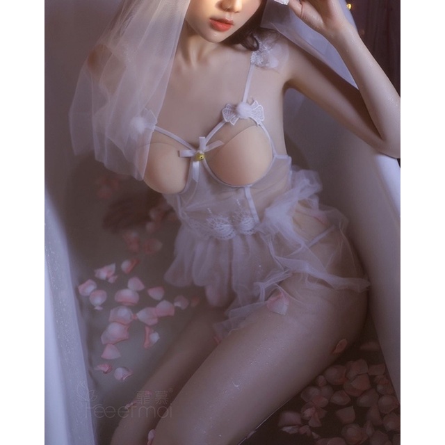 Mã FM7709 - Váy Cô Dâu Kèm Vương Miệng Gắn Đá Cao Cấp + Trang Phục Hoá Trang - Đầm Voan Quyến Rũ - Cosplay Sexy | BigBuy360 - bigbuy360.vn