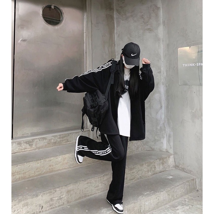 [ RẺ VÔ ĐỊCH] Set Đồ Nữ Cá Tính Thể Thao Quần Ống -Set đồ nữ áo phông quần jogger cá tính HOLA