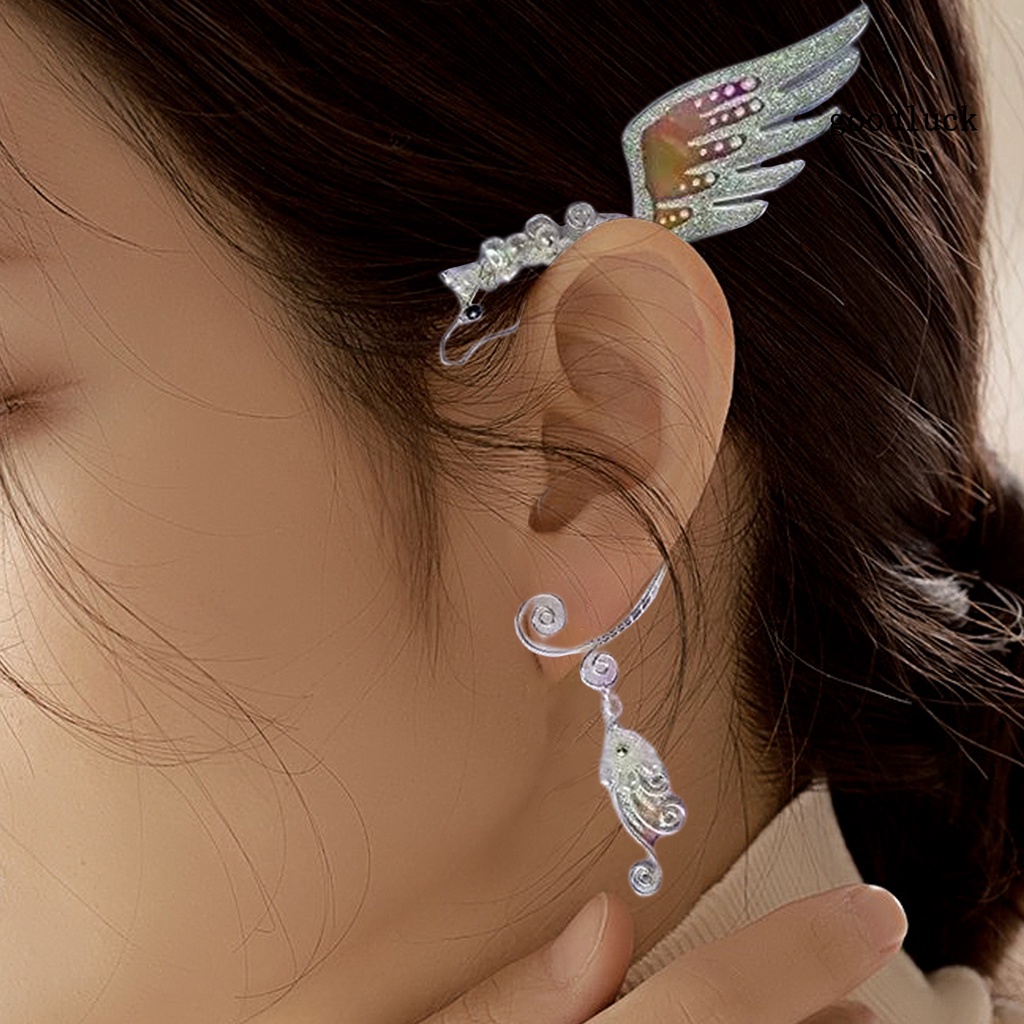 1 Khuyên Kẹp Vành Tai Hình Cánh Bướm Nhiều Màu Hóa Trang