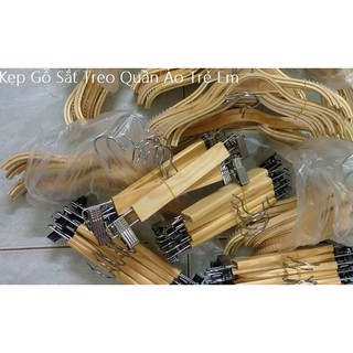 Kẹp quần gỗ trẻ em 20 Chiếc GIÁ SỈ Treo Quần Áo Trẻ Em