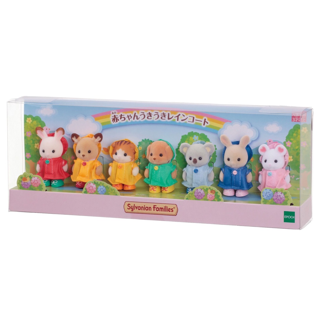 Sylvanian Families Những Em Bé Mặc Áo Mưa Raincoat Babies