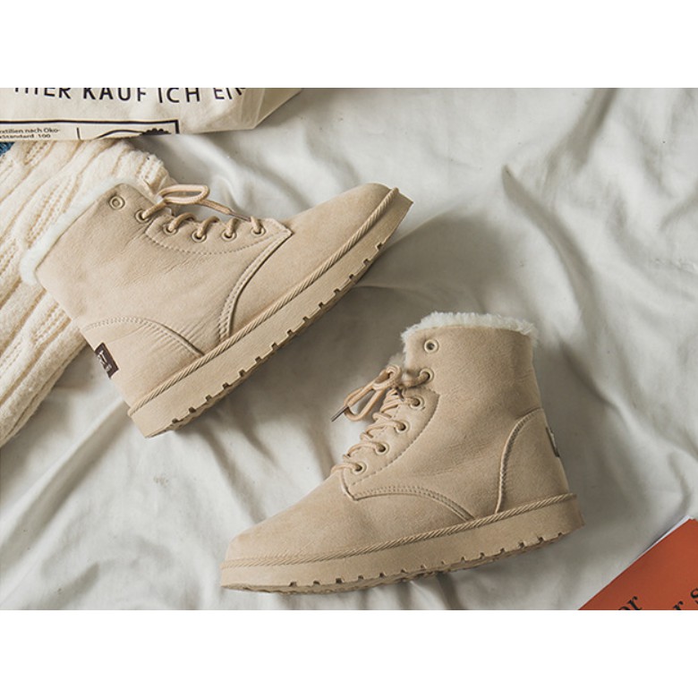[Hàng Có Sẵn] Boot nữ - giày bốt nữ cao cổ lót lông mùa đông siêu ấm MS203 | BigBuy360 - bigbuy360.vn