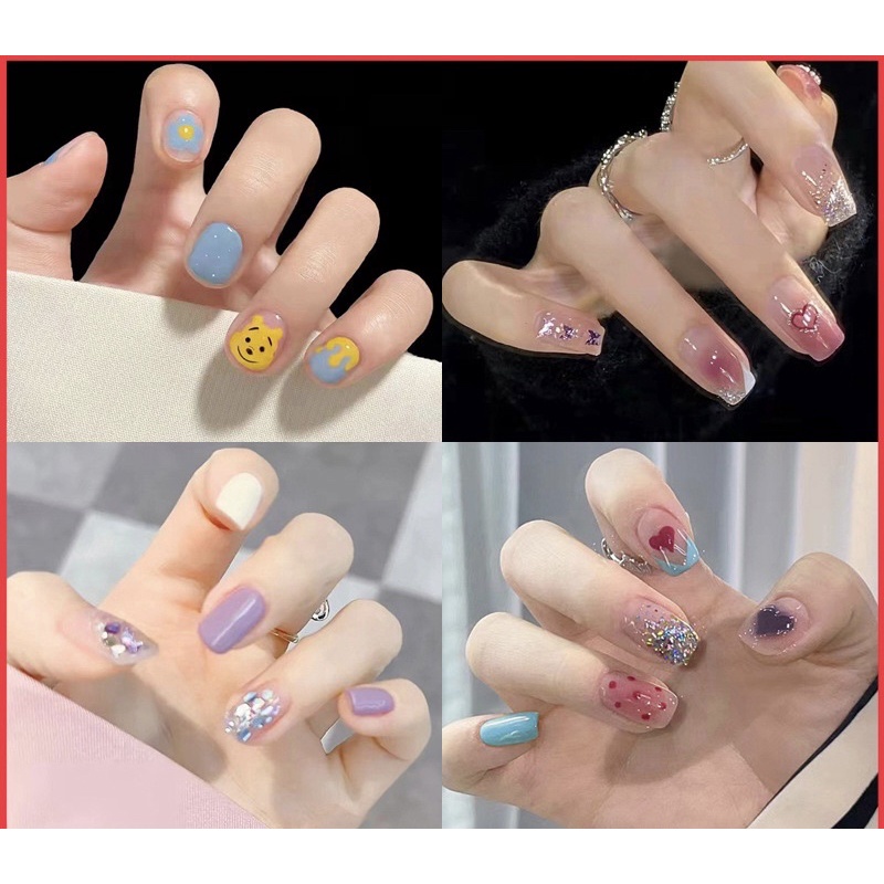 Bộ 24 móng tay giả xinh xắn, móng nhựa