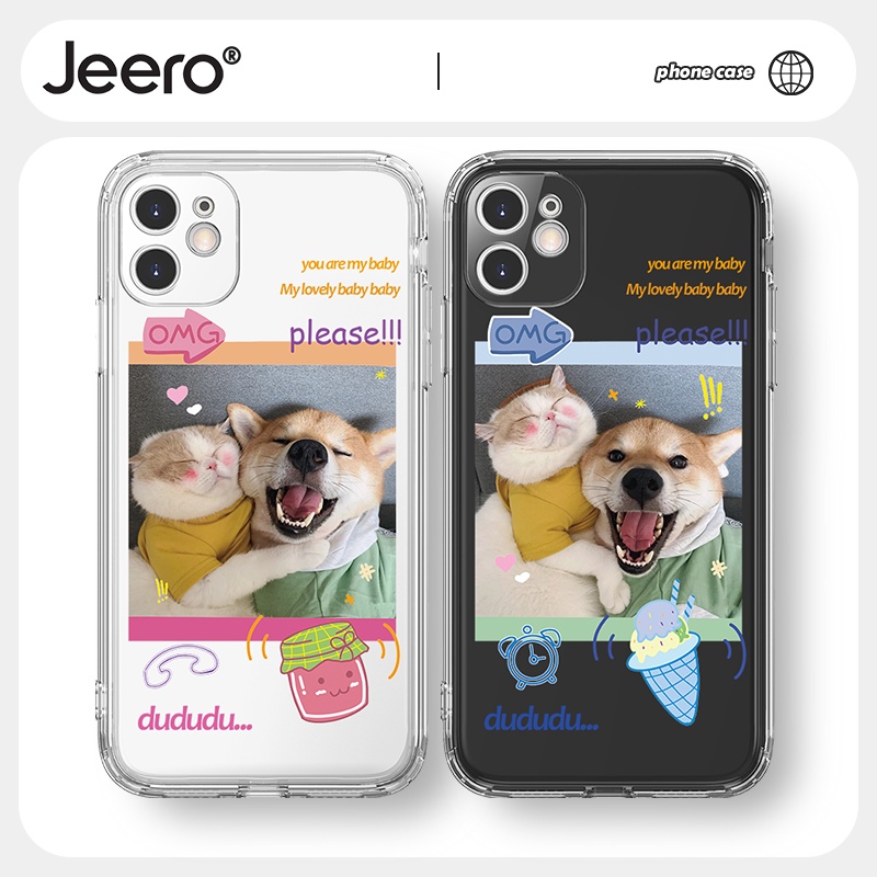 Ốp điện thoại JEERO hoạt hình cặp đôi dễ thương đẹp nam nữ cho iPhone 13 12 11 Pro Max SE 2020 X XR XS 8 7 ip 6S 6 Plus kute iPhone 13 12 11 Pro Max SE 2020 X XR XS 8 7 Plus HFF520