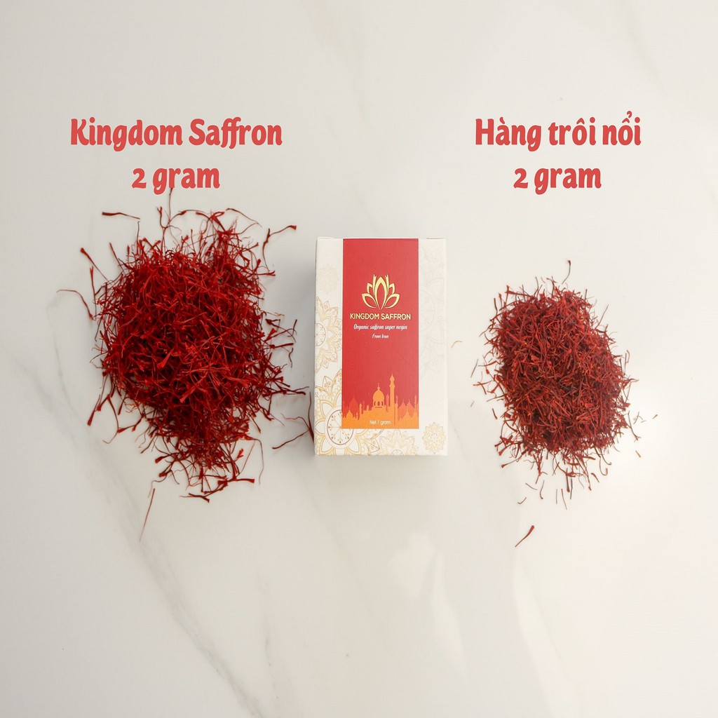 Nhụy hoa nghệ tây saffron Kingdom Iran loại thượng hạng - combo 2 hộp 1 gram