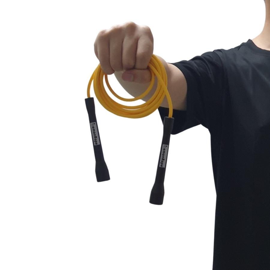 LemonRope Speed - Dây nhảy tốc độ - Dây nhảy thể thao - Chất liệu PVC Vinyl cao cấp, Siêu bền, Chống rối - Màu Đen Cam