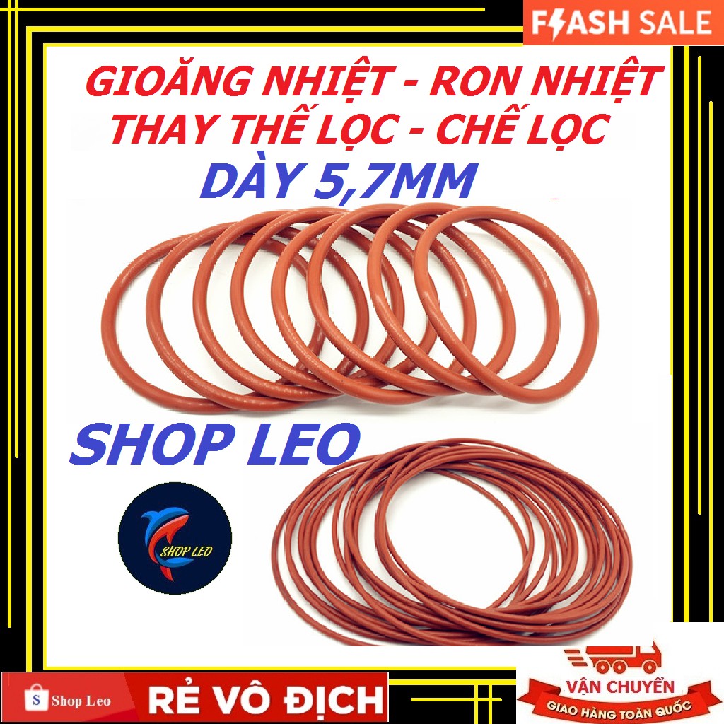 Gioăng lọc chế (Loại Dày 5,7mm) - thay cho gioăng lọc cũ - Ron nhiệt (cao cấp) chế lọc, thay thế lọc, chế lọc thùng