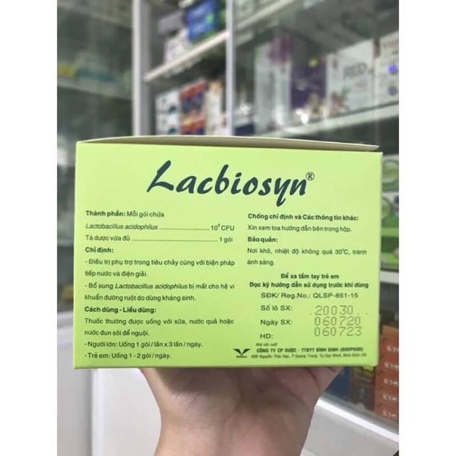 Men tiêu hoá - men vi sinh LACBIOSYN gói hỗ trợ rối loạn tiêu hoá , tiêu chảy , táo bón
