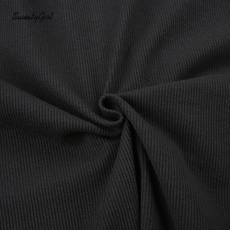 Áo Thun Tay Dài Cổ Tròn Màu Đen Trơn Cài Nút Thời Trang 2022 Quyến Rũ Cho Nữ