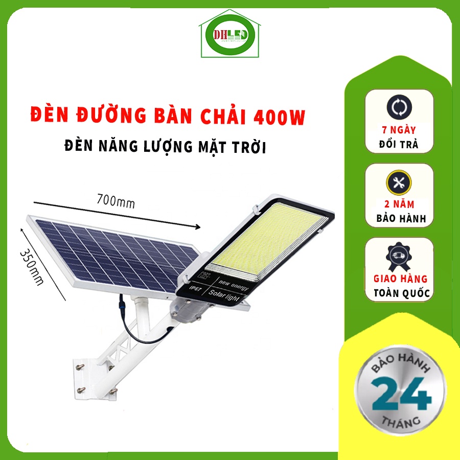 Đèn Bàn Chải Năng Lượng Mặt Trời 400W IP67 ⚡️𝐅𝐑𝐄𝐄 𝐒𝐇𝐈𝐏⚡️ Đèn Đường Năng Lượng Sạch Cao Cấp,Tiết Kiệm Điện