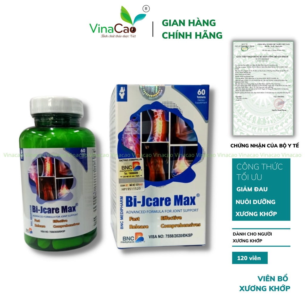 [CHÍNH HÃNG] Viên uống Bi-Jcare Max - Hỗ trợ giảm nguy cơ thóa khóa khớp