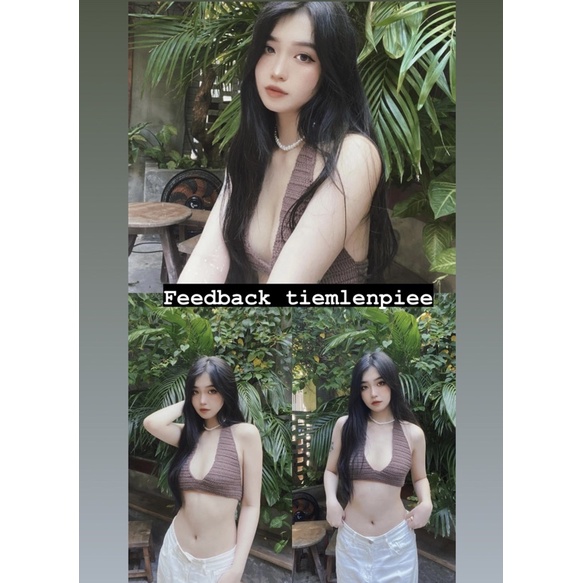 Áo len Bralette