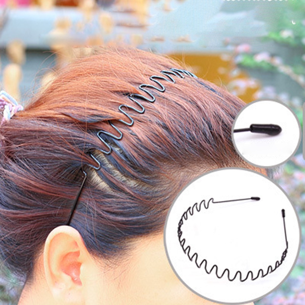 Băng Đô Cài Tóc Bằng Kim Loại Có Thể Điều Chỉnh Dành Cho Nam Nữ