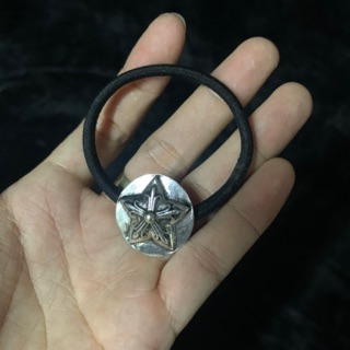 Đồ cột tóc Chrome heart charm mạ bạc cao cấp.