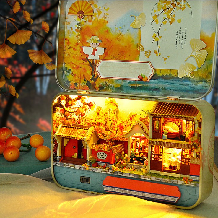 Mô hình nhà DIY Doll House Four-Hour Landscape Box TH5 - TH8 Kèm Bộ dụng cụ và Keo dán