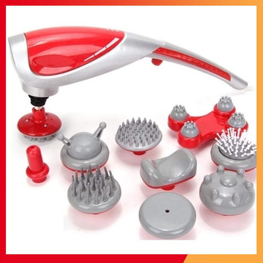 Máy mát-xa cầm tay 10 đầu Massager King (Đỏ)