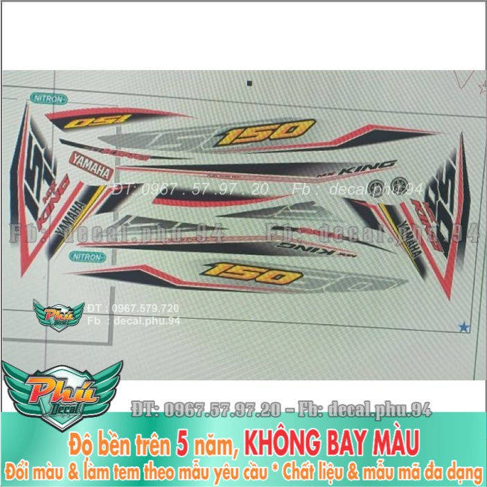 Tem rời Exciter 150 Trắng Hồng (X) -1
