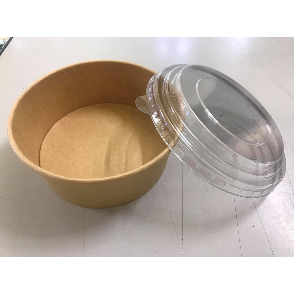 Set 50 tô giấy Kraft dùng 1 lần 750ml dáng lùn - KingPack