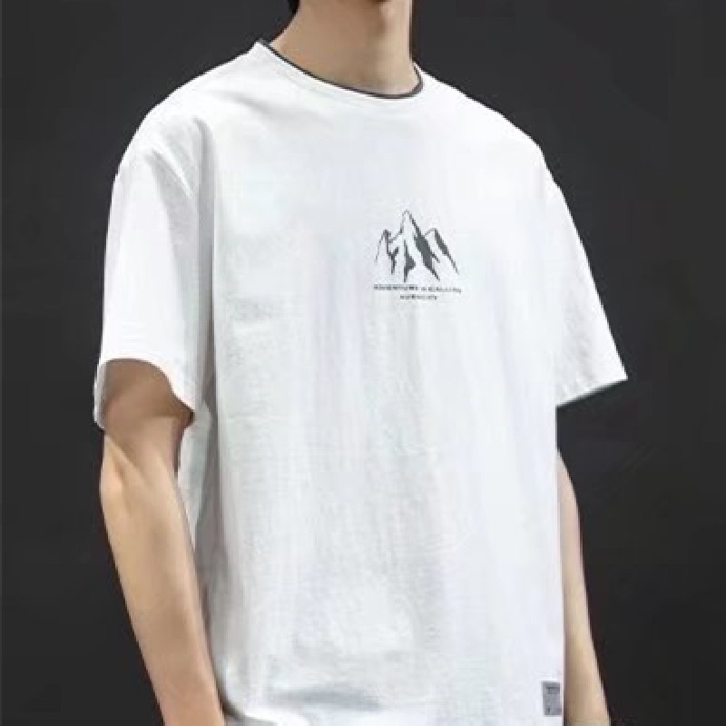 Áo Thun Tay Lỡ Dáng Rộng In Chữ Thời Trang Phong Cách Nhật Bản Cho Nam Size M-3XL