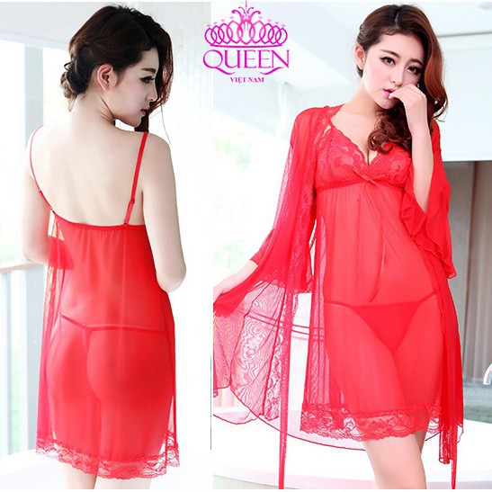 Váy ngủ có áo choàng quyến rũ VAY272A-đồ ngủ đẹp | BigBuy360 - bigbuy360.vn