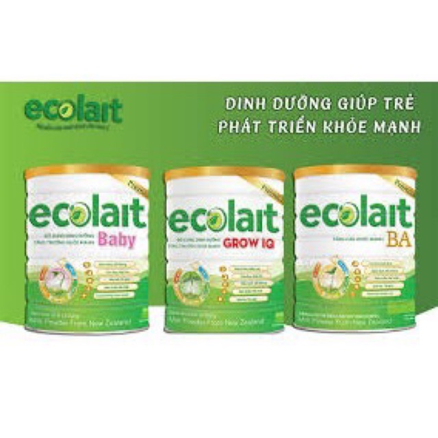 [Mã 267FMCGSALE giảm 8% đơn 500K] Sữa Ecolait đủ loại 900g