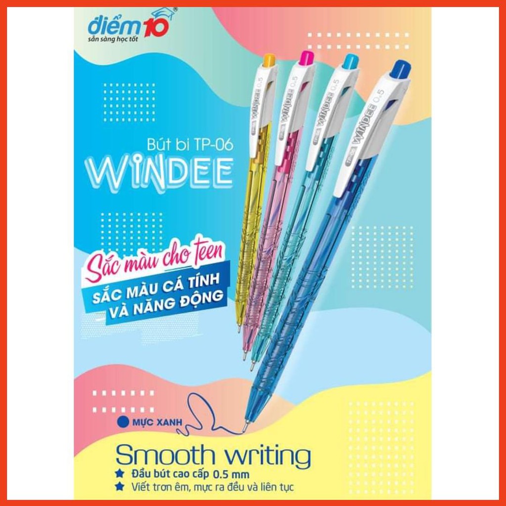 [Chính Hãng] Bút bi Điểm 10 TP-06 (HỘP 20 CÂY)