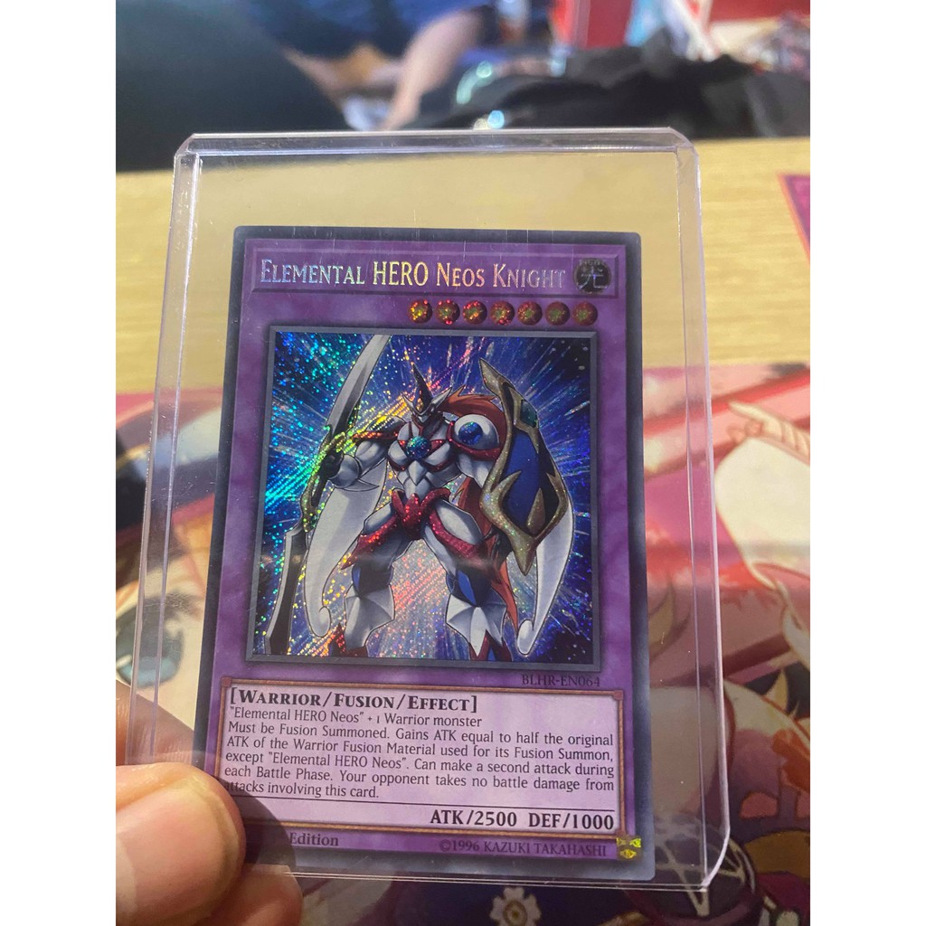 Lá bài thẻ bài Yugioh Elemental HERO Neos Knight - Secret Rare - Tặng bọc bài nhựa bảo quản