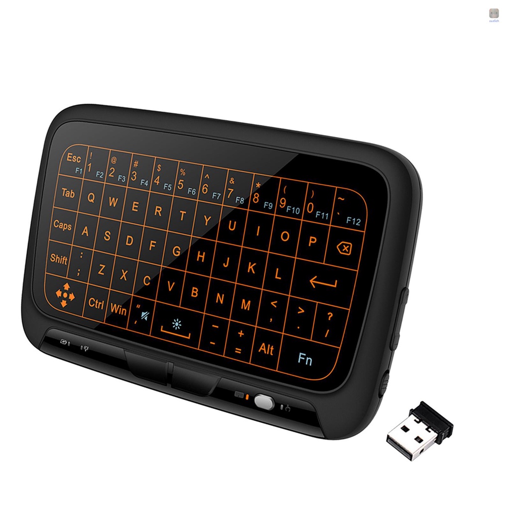 Bàn Phím Không Dây H18 + 2.4GHz Có Đèn Nền Cảm Ứng Cho Smart TV Android TV Box PC Laptop
