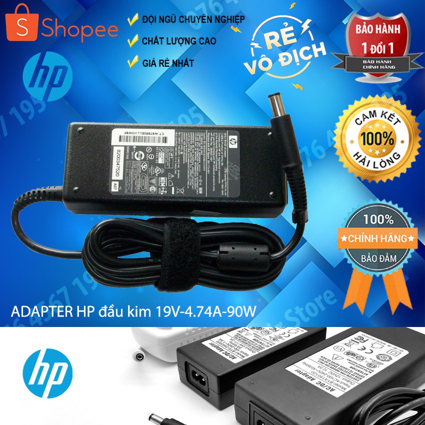 Sạc laptop HP đầu kim 19V - 4.74A- Giá sốc bao toàn thị trường