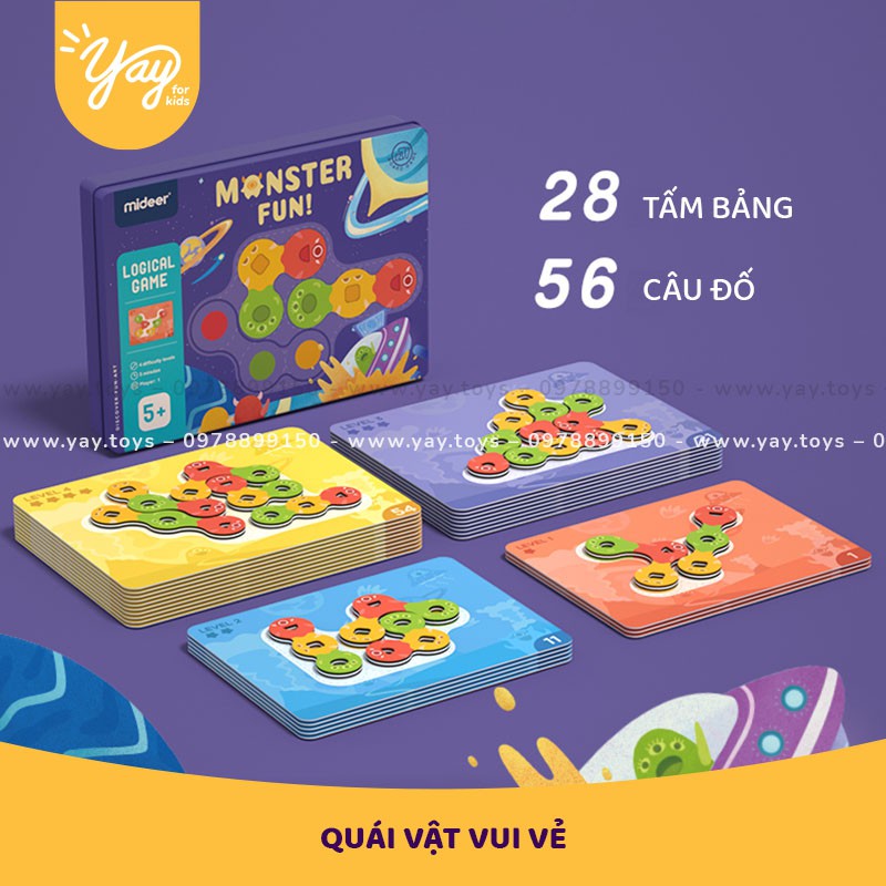 Trò Chơi Logic Chủ Đề Quái Vật Vui Vẻ Mideer - Monster Fun MD2087