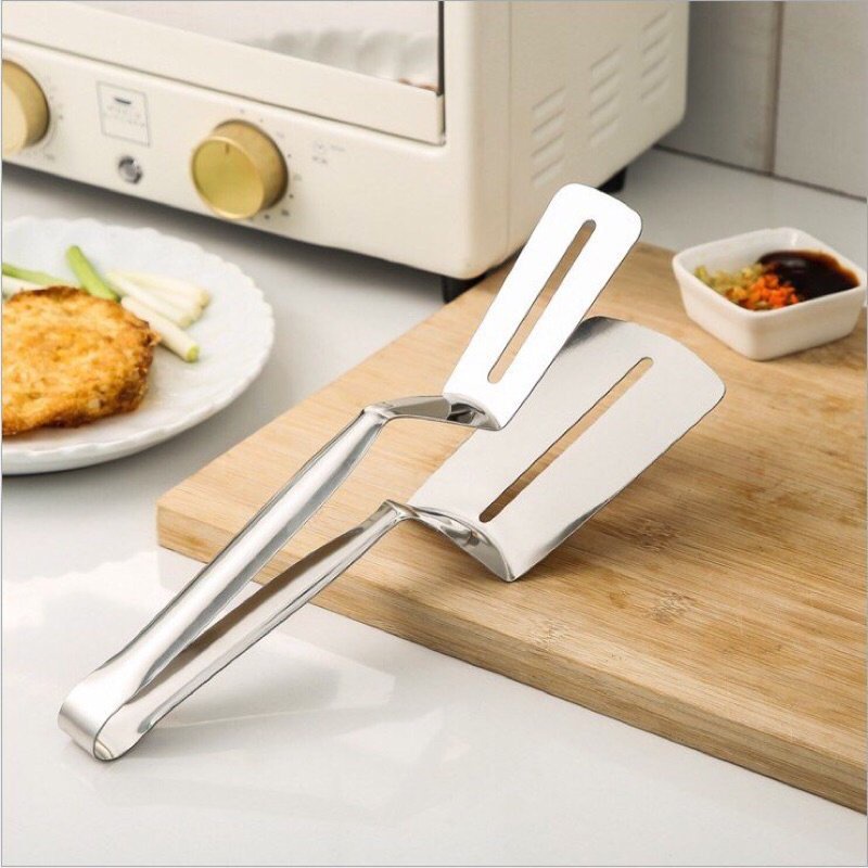 Kẹp inox gắp thức ăn xẻng lật thực phẩm chiên đồ ăn bằng inox - Tiên Dụng Siêu Bền