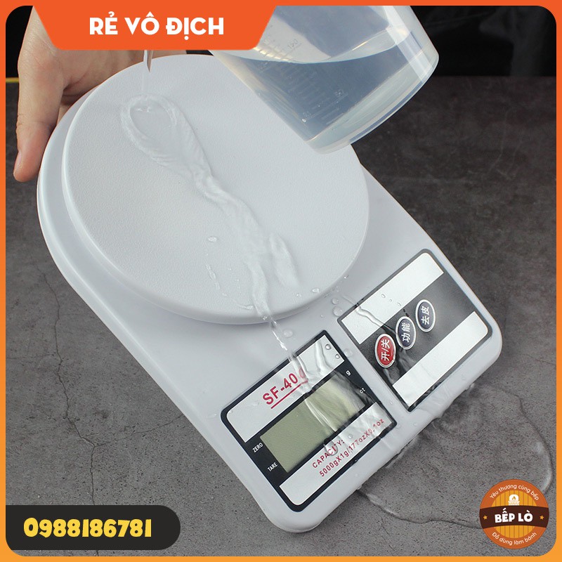 (TẶNG PIN) Cân tiểu ly điện tử nhà bếp, cân định lượng thực phẩm từ 1gr - 5kg, làm bánh, cân gia vị (Không có đèn)