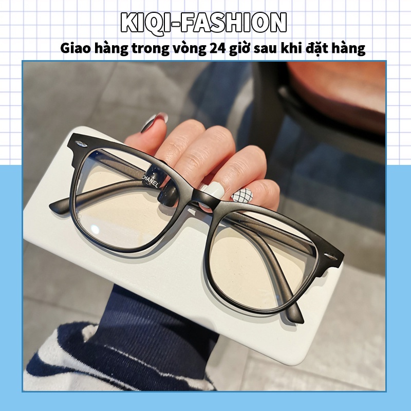 Kính cận gọng vuông chống bức xạ phong cách Hàn Quốc thời trang cho nam nữ độ -50 100 150 200 250 300 350 400