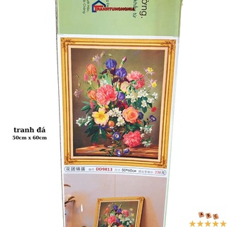 Tranh đính đá bình hoa nghệ thuật DD9813 (50cm x 60cm)