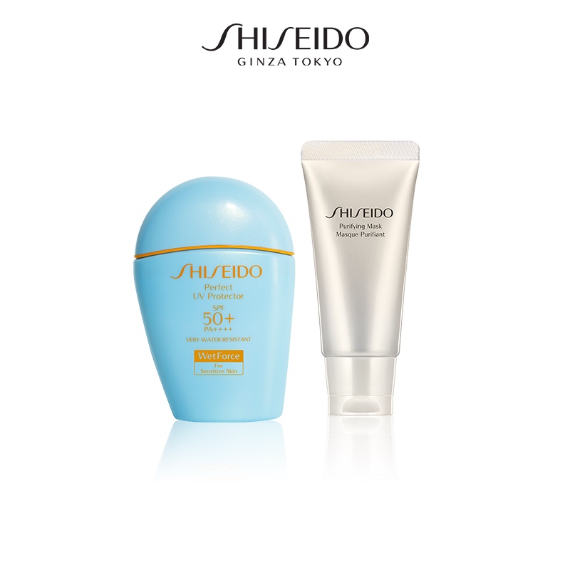 [MUA 1 TẶNG 1] Sữa chống nắng dành cho da nhạy cảm Shiseido GSC Perfect UV Protector S 50ml tặng Mặt nạ đất sét Shiseido