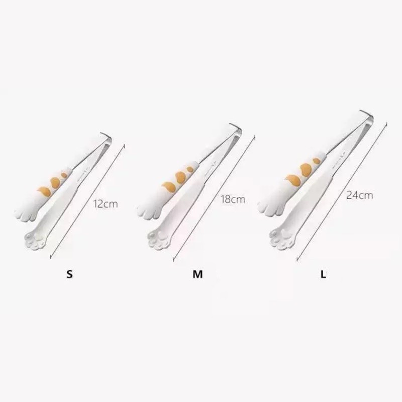 Kẹp thức ăn hình tay mèo siêu đáng yêu - 4 màu / 3 kích cỡ