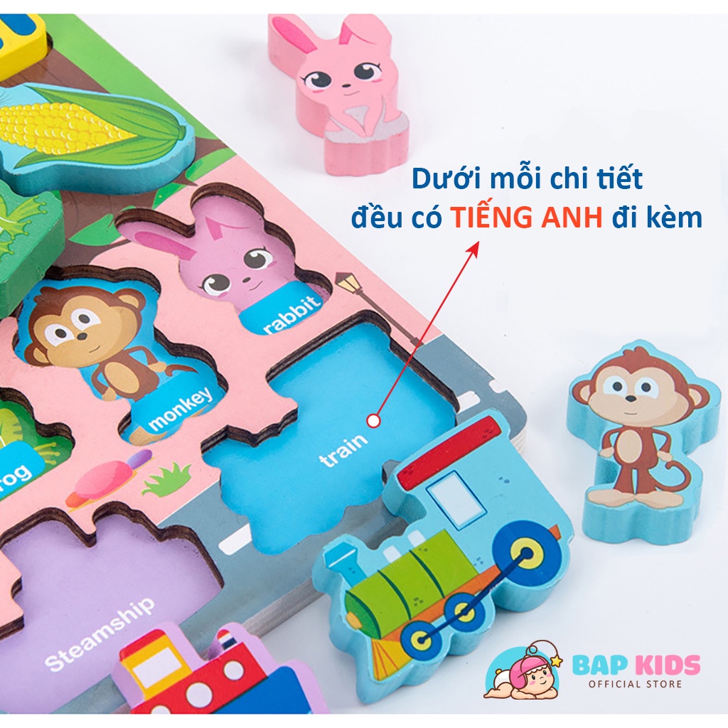 Bộ đồ chơi câu cá và học chữ số thông minh  Đồ Chơi Gỗ Cao Cấp Bapkids 89 chi tiết