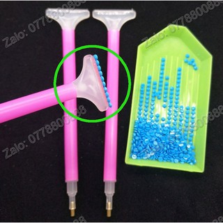 Combo 4 Bút 2 đầu chấm đá 9 hạt tranh đá,trang trí móng tay, gắn hạt ốp lưng điện thoại