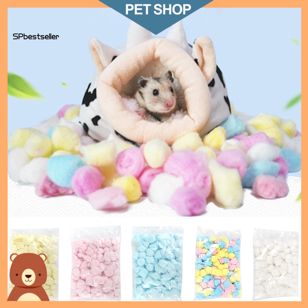 Bộ 100 Quả Bóng Cotton Mini Nhiều Màu Giúp Giữ Ấm Cho Chuột Hamster