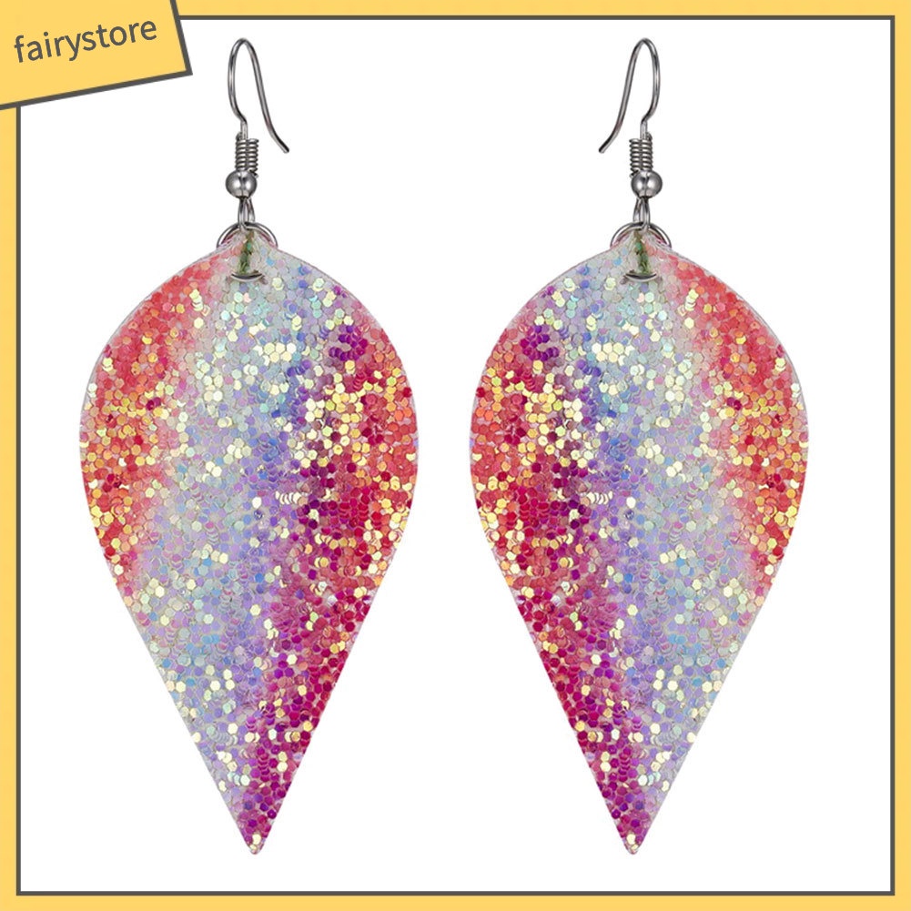 Khuyên Tai Hợp Kim Hình Giọt Nước Đính Đá Lấp Lánh