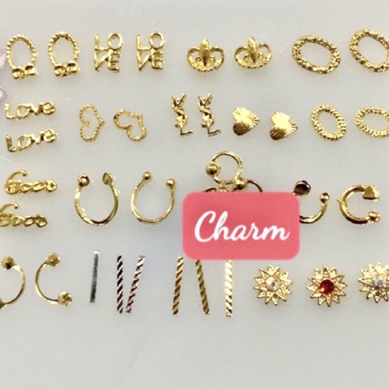 Charm nai- sét 10 chiếc trang trí móng tay phụ kiện