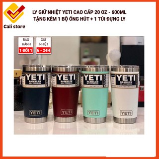Ly giữ nhiệt inox cao cấp yeti 20 oz - 600ml, đủ màu - cali store